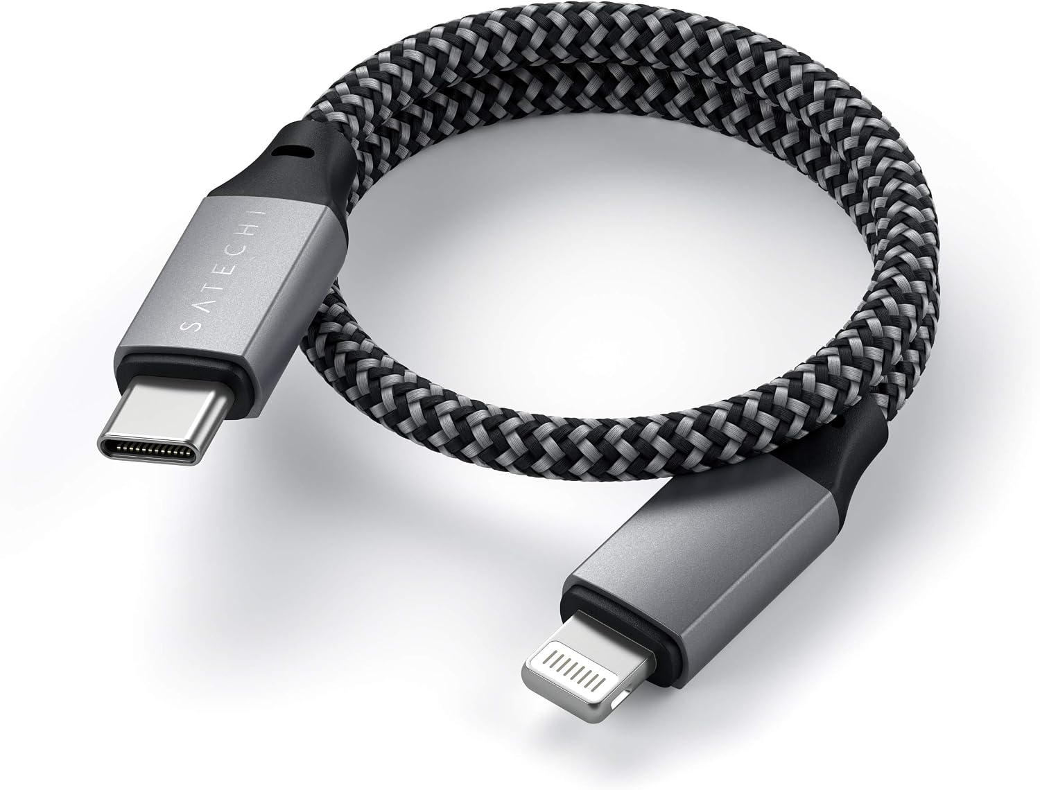 Detalle de Satechi USB-C auf Lightning Ladekabel (25 cm), MFi-zertifiziert – für iPhone & AirPods mit Lightning