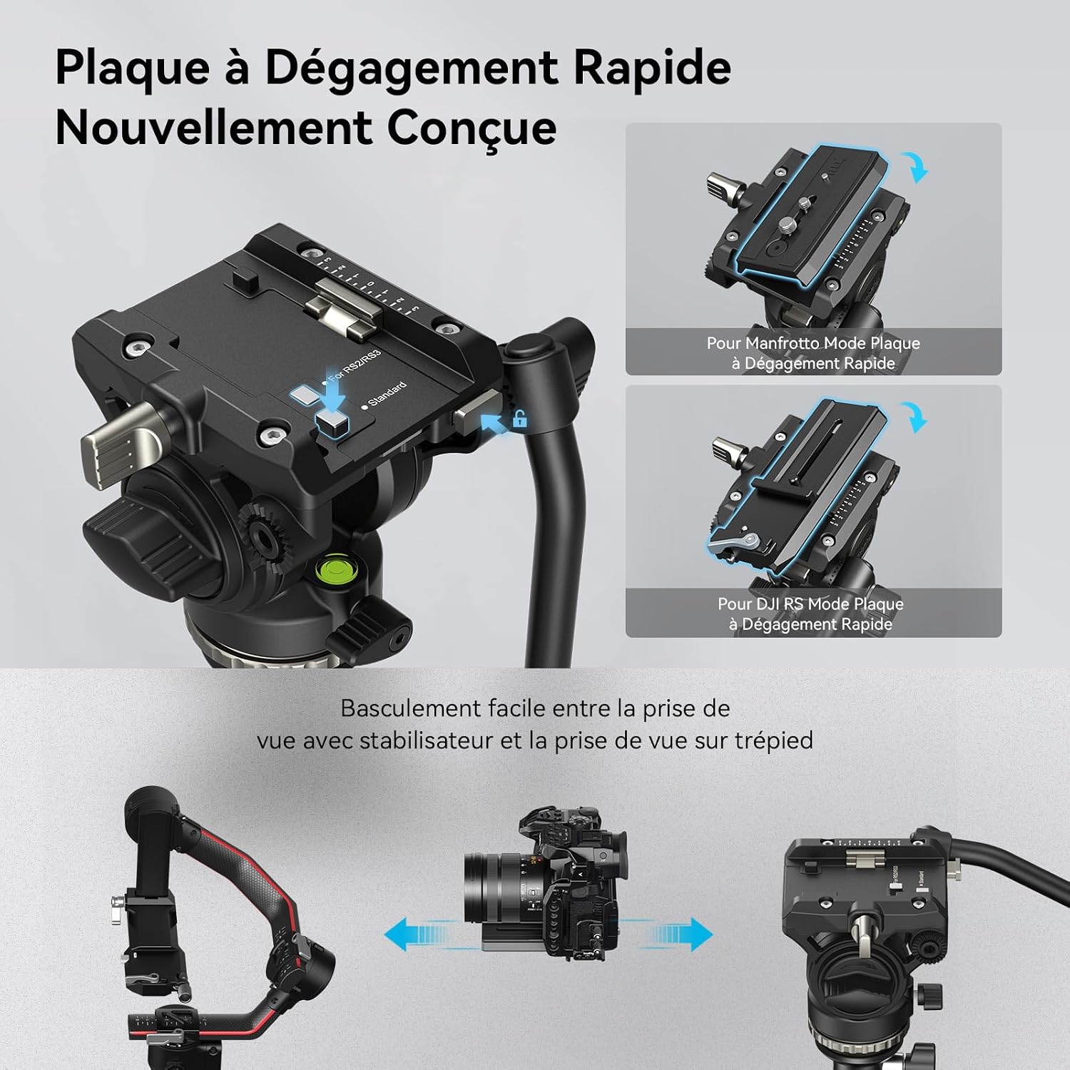 Detalle 2 de SMALLRIG CT210 Trépied vidéo 192 cm