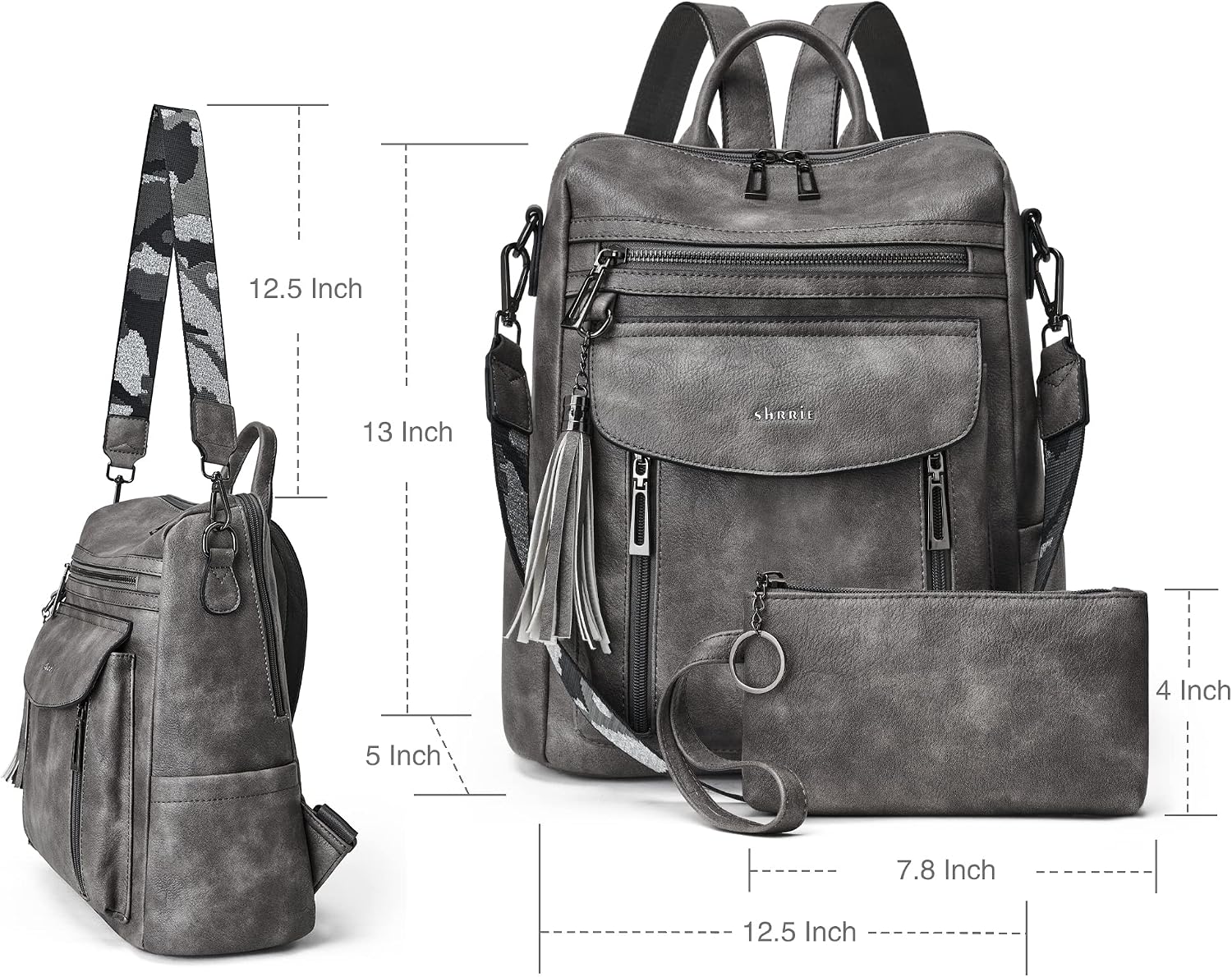 Thumbnail 5 de Shrrie Rucksack Damen Vintage Dunkelgrün