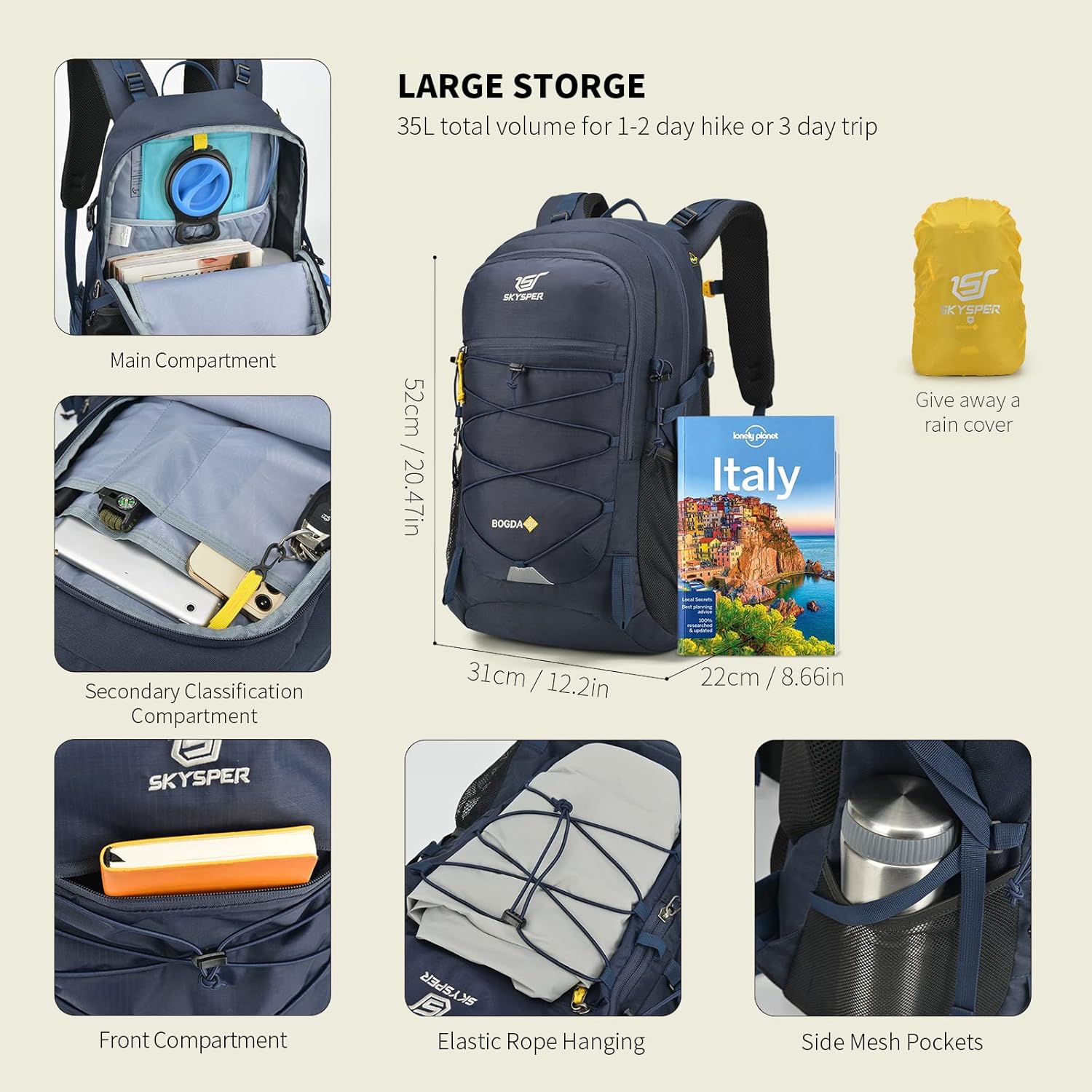 Thumbnail 5 de SKYSPER 35L hiking backpack for travel