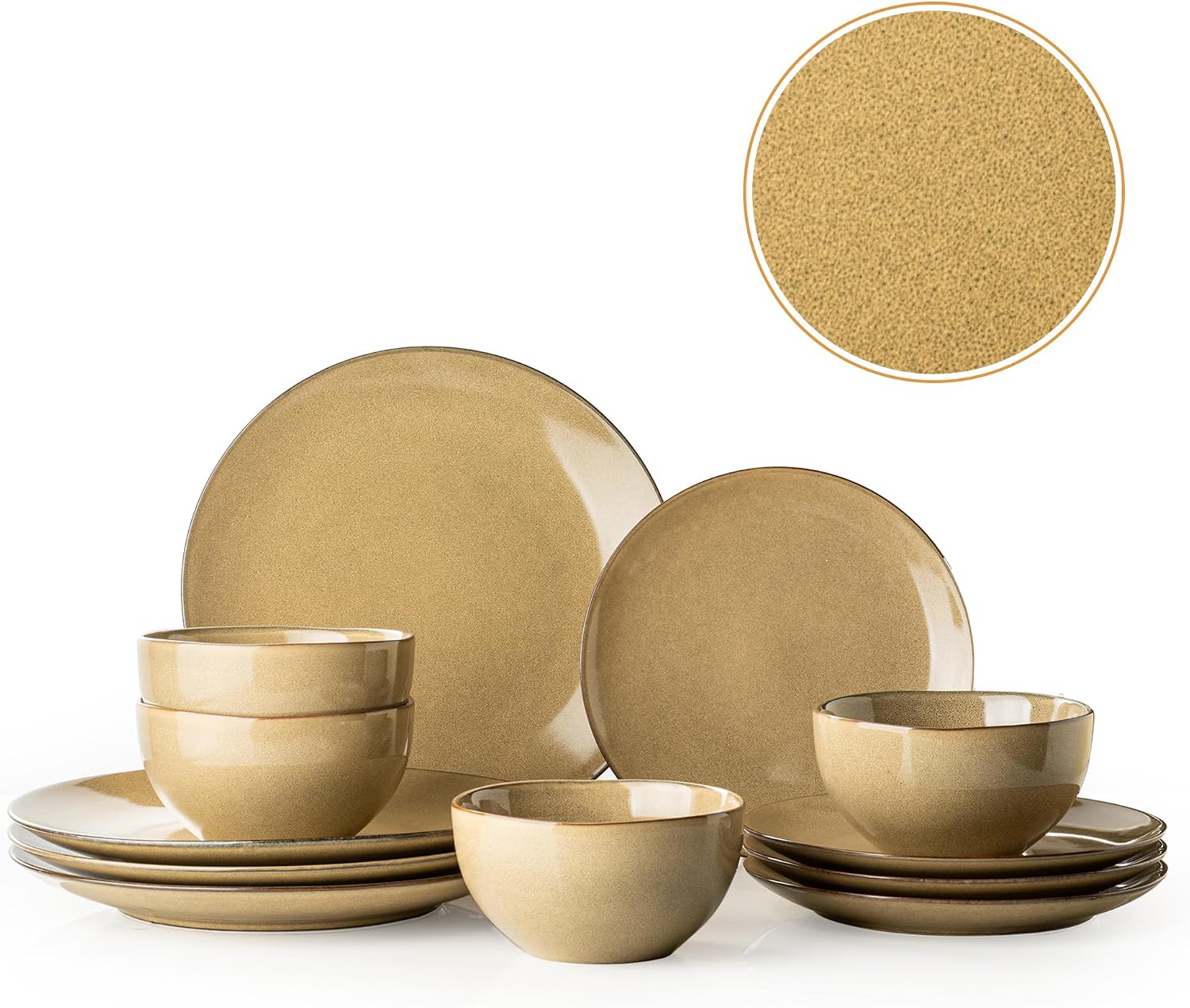 Detalle de Dafuceramic 12‑Piece Dinnerware Set 10.8 in 🍽