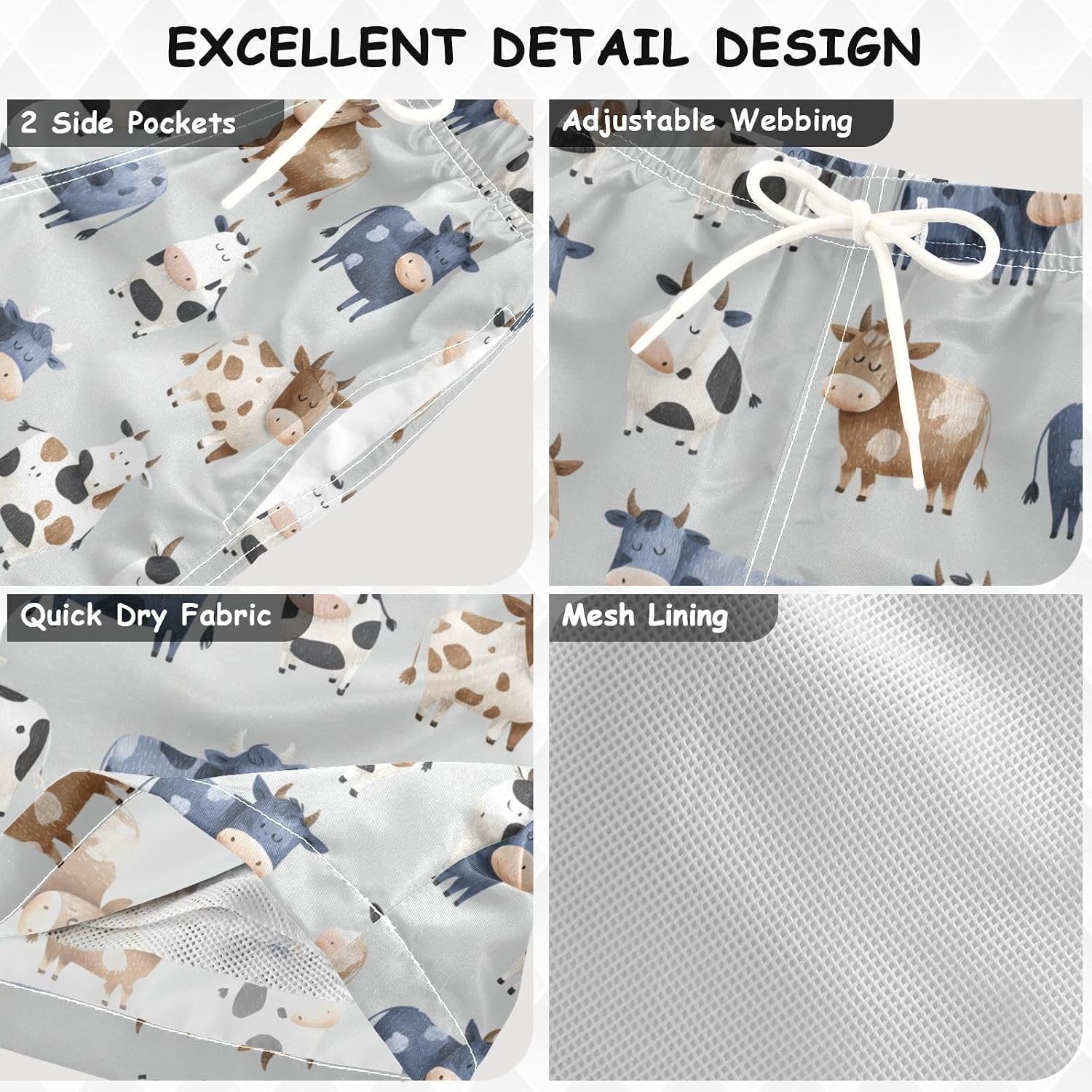 Detalle de Boys' Swim Trunks, 100% Polyester