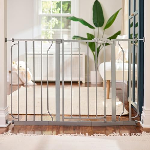 Detalle de Regalo Safety Extra Wide Baby Gate for Doorways & Bottom of Stairs (Platinum)