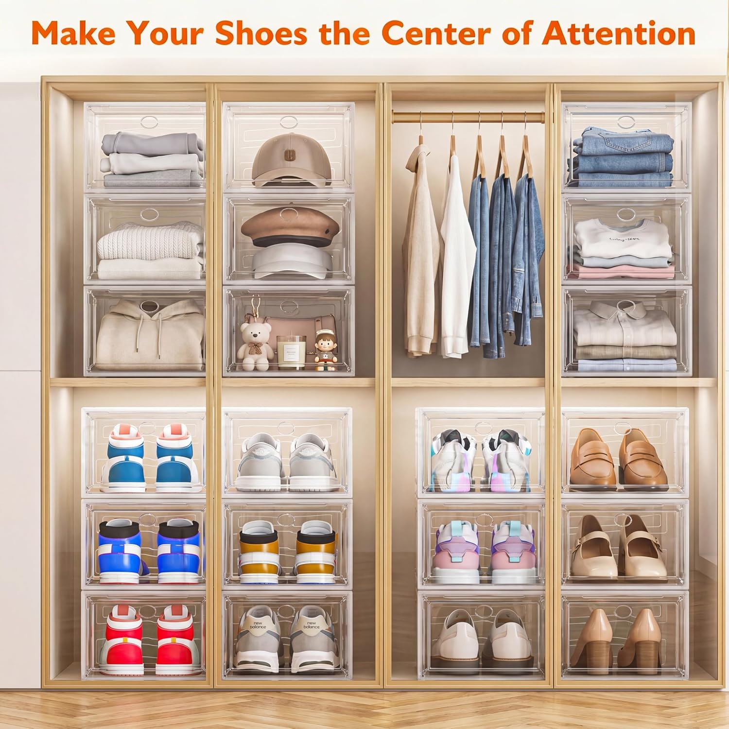 Thumbnail 6 de Thickened Clear Shoe Storage Organizer 6-Pack ๐