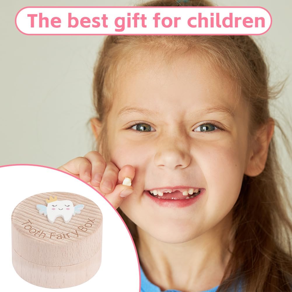 Thumbnail 5 de HOTUT Wooden Milk Tooth Box with 3D Carved Tooth Lid