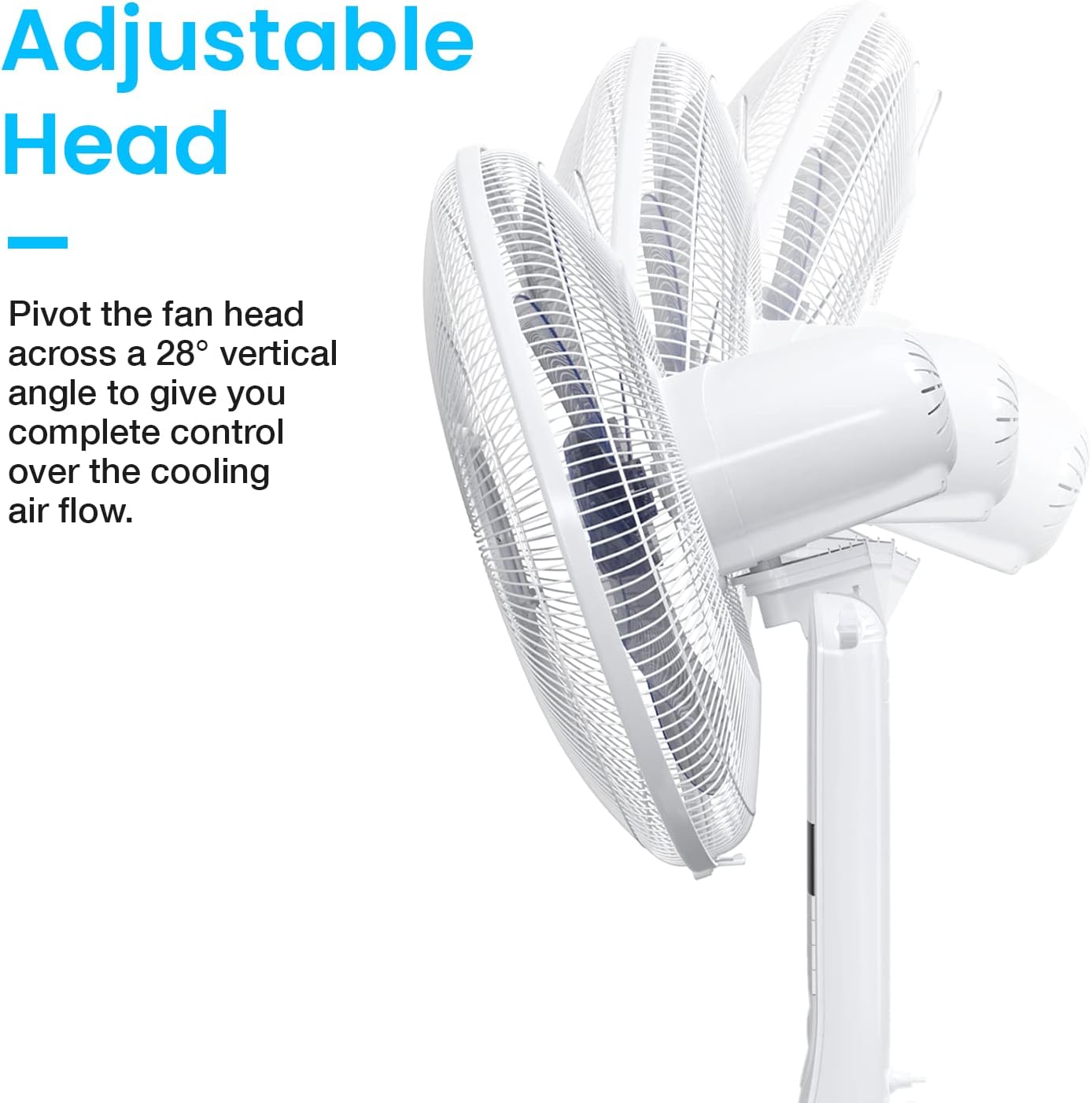 Thumbnail 5 de Pro Breeze 16-Inch Pedestal Fan with Remote Control and LED Display