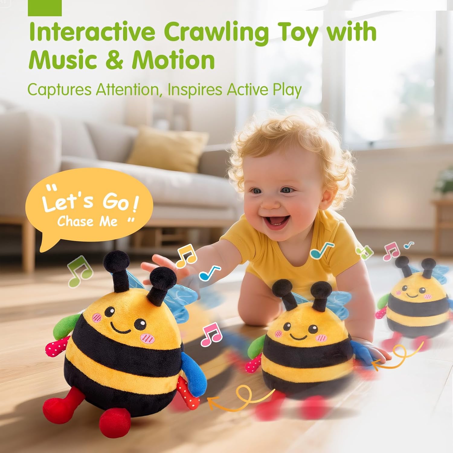 Thumbnail 1 de Hahaland 4‑in‑1 Dancing Bee Baby Toy for 6–12 Months 🐝?