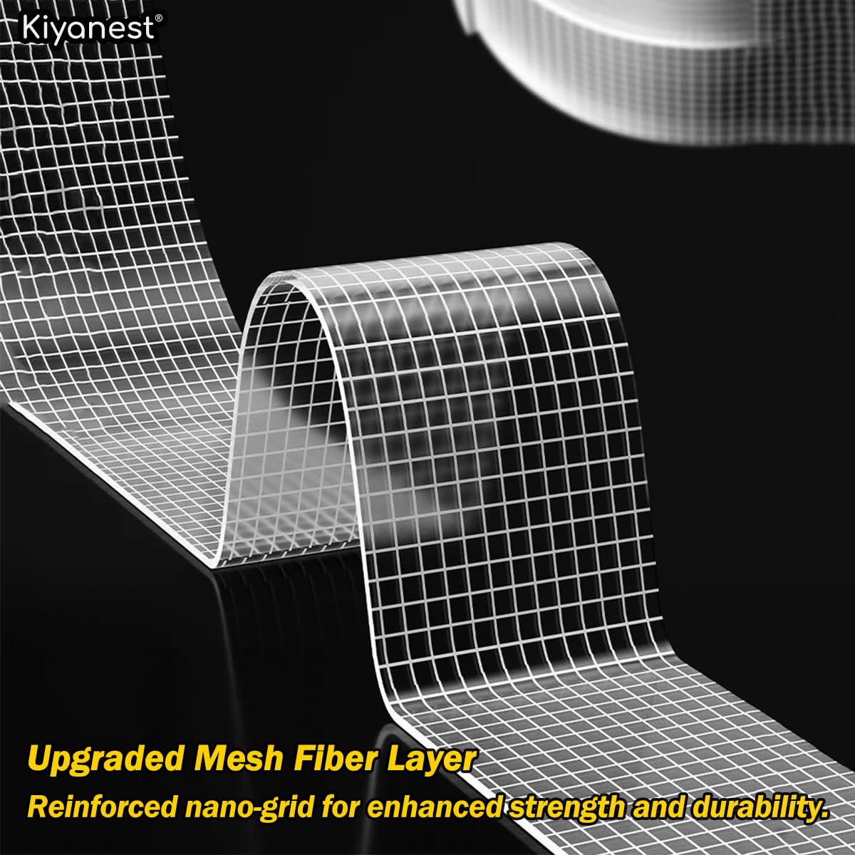 Detalle de Kiyanest TMWGNMBJ-02-1 transparent dubbelhäftande nanogeltejp, 1 × 300 cm