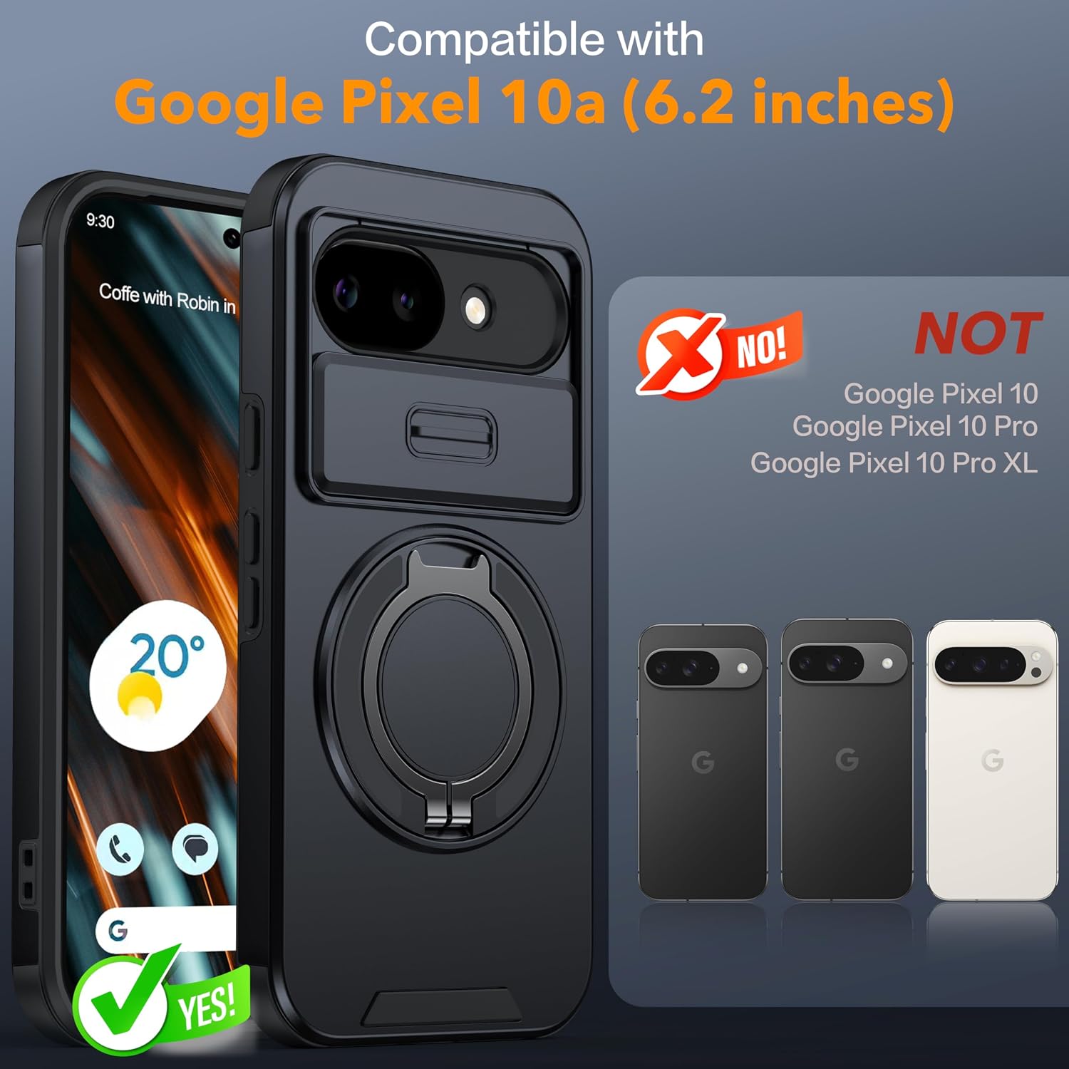 Thumbnail 5 de AMILIFECASES Pixel 10a Case with 9H
