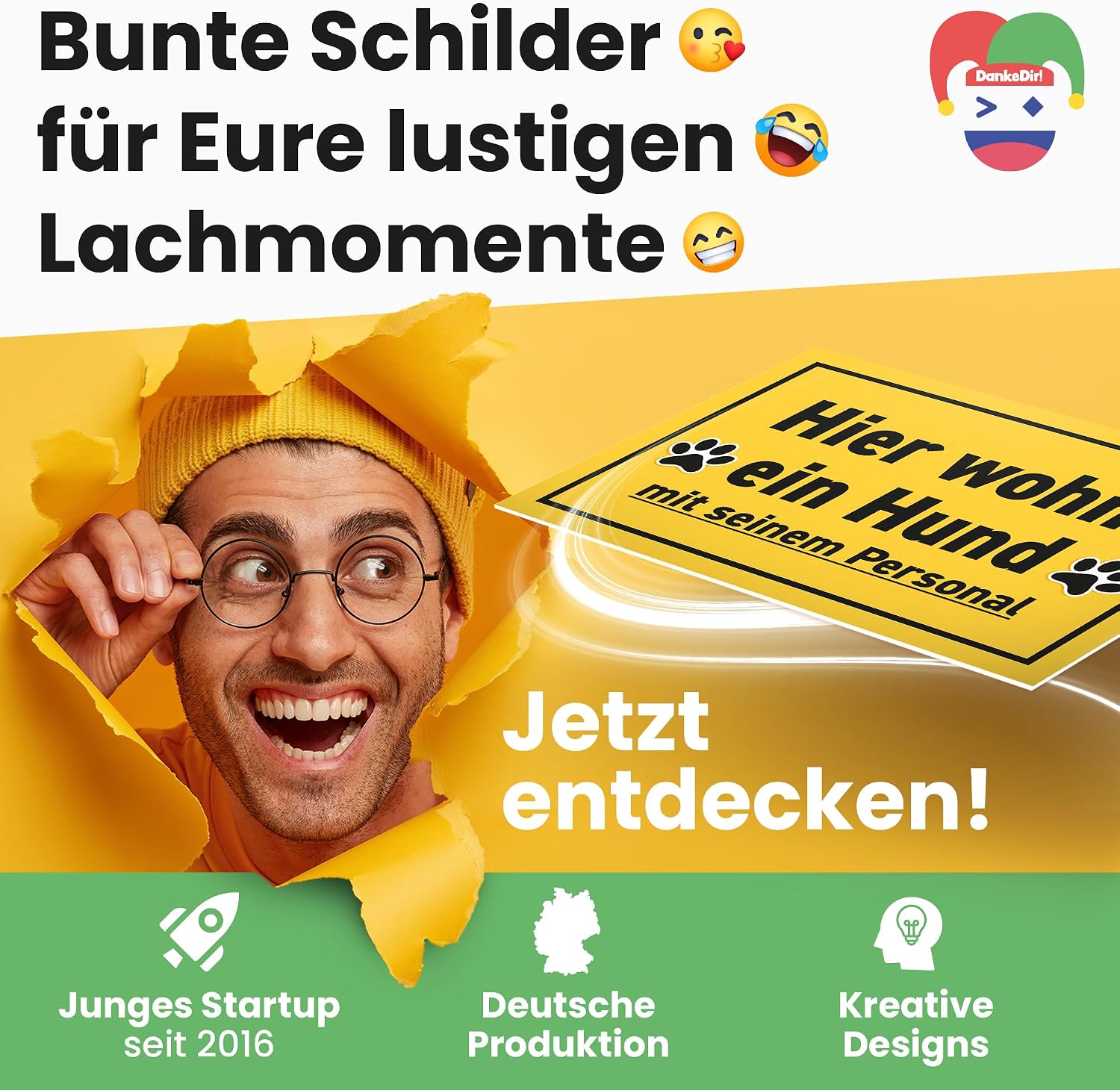 Thumbnail 6 de DankeDir! Schild Hund Personal 30 x 20 cm