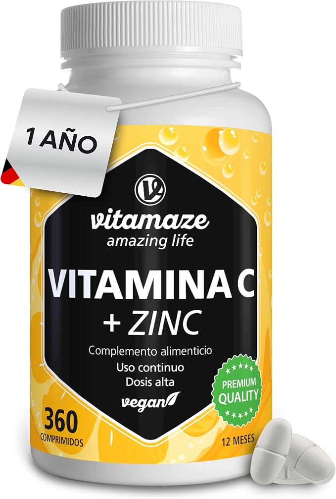 Detalle de Vitamaze Vitamina C 1000 mg con Zinc y Bioflavonoides 🍊