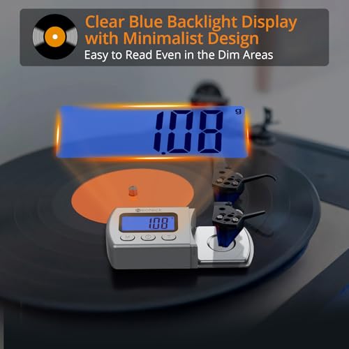 Detalle de Neoteck Digital Turntable Stylus Force Scale Gauge Tester 0.01g with Blue LCD Backlight – Silver