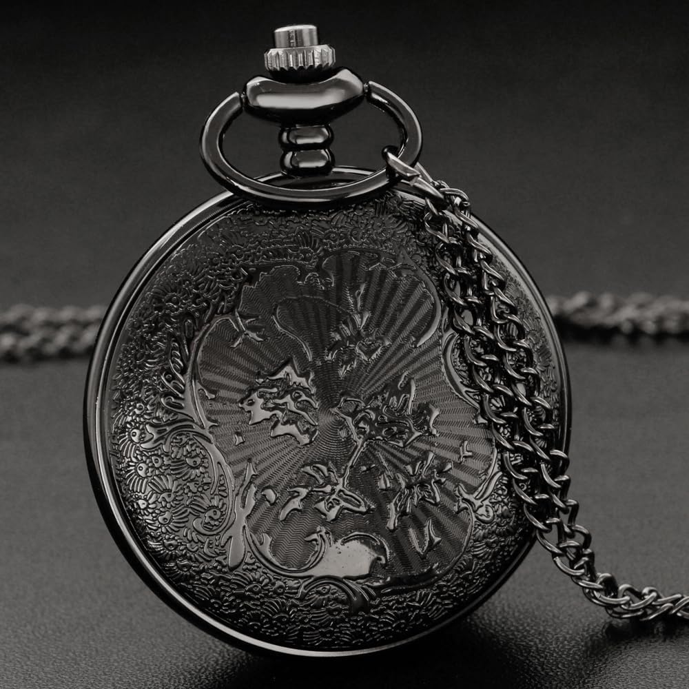 Thumbnail 5 de Tiong Women's Pocket Watch Quartz with Necklace Pendant – Classic Roman & Arabic Numerals