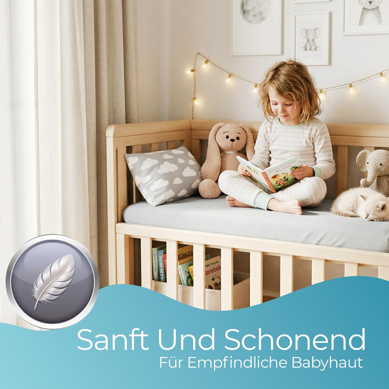 Thumbnail 2 de Spannbettlaken 70x140 im 2er-Set – 100% Bio-Baumwolle, ultraweich und sicher für Ihr Baby