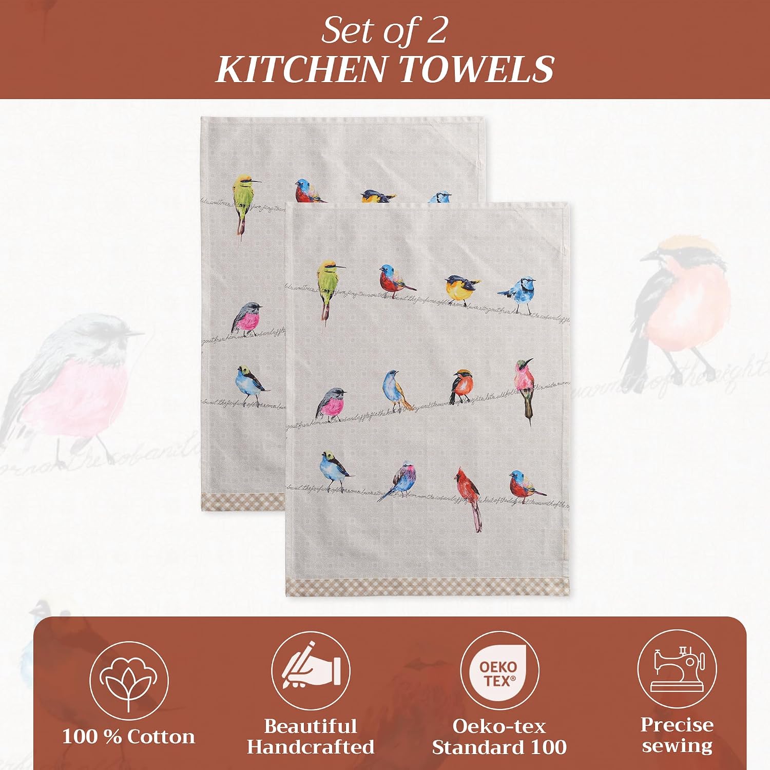 Detalle 2 de Maison d' Hermine Kitchen Towels 27.5x20 in