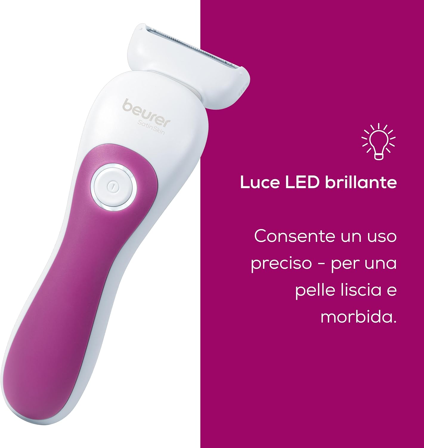 Detalle de Beurer HL 36: rasoio Wet&Dry con luce LED e accessori peeling