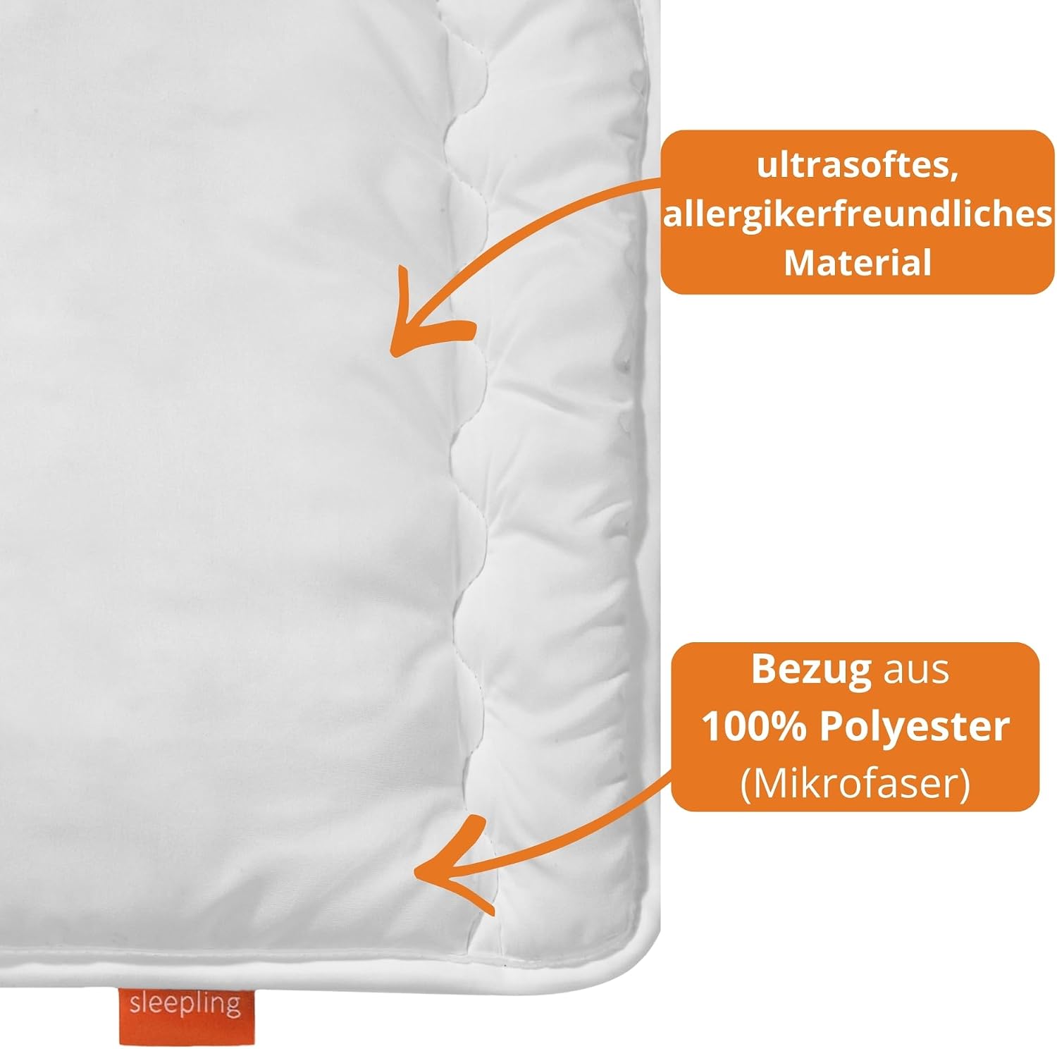 Detalle de sleepling flaches Kopfkissen Babys & Kinder 35x40 cm – atmungsaktives, waschbares Kleinkind-Kopfkissen