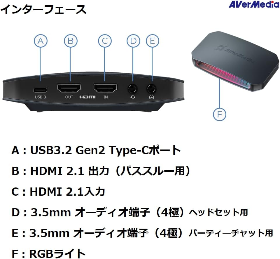 Thumbnail 6 de AVerMedia Live Gamer ULTRA 2.1 GC553G2 HDMI 2.1対応 外付けキャプチャーユニット、4K144・VRR/HDRパススルー