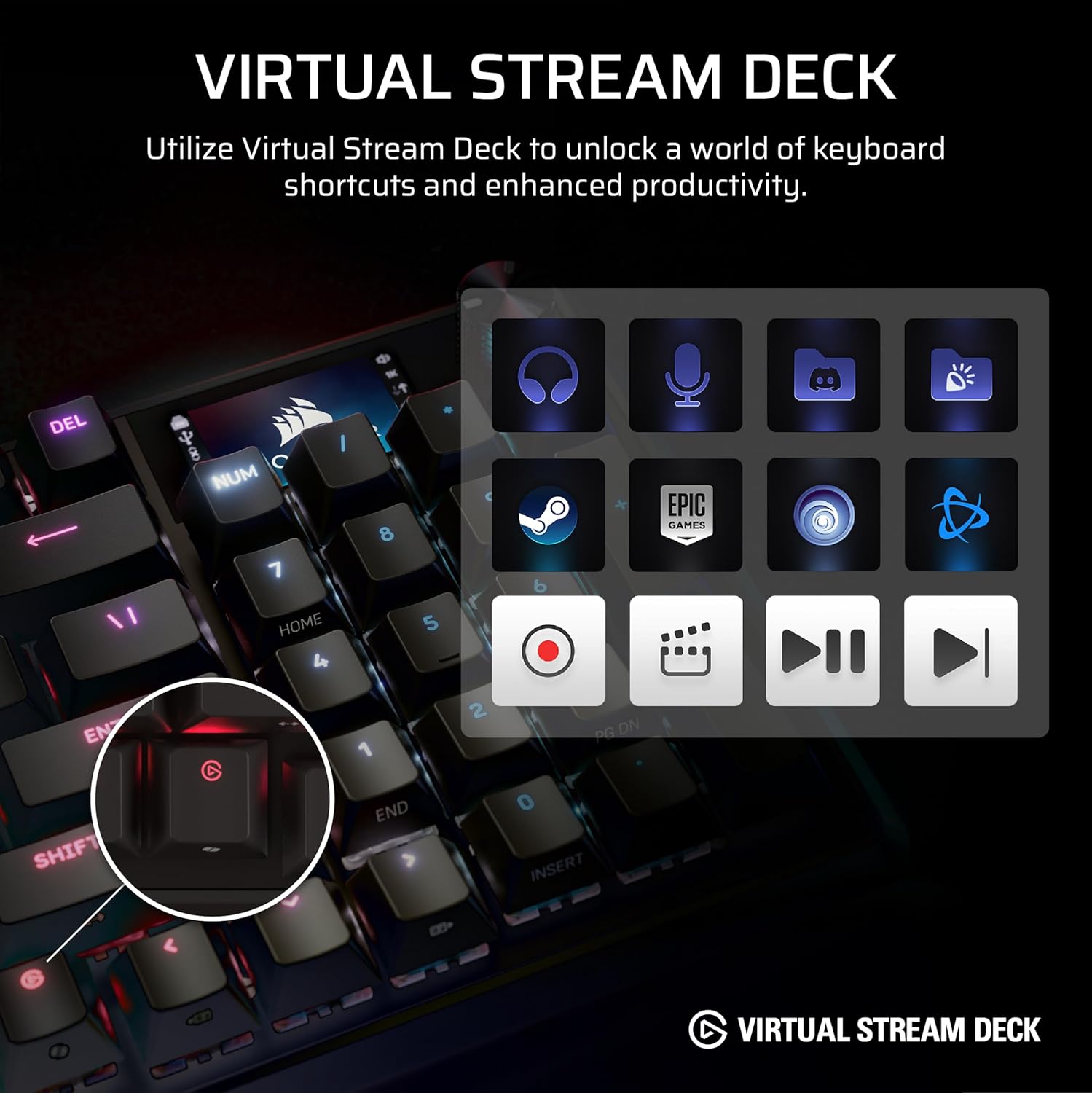 Thumbnail 6 de Corsair VANGUARD 96 Wireless Mechanical RGB Gaming Keyboard – 96% UK Layout with Hot-Swappable MLX Switches