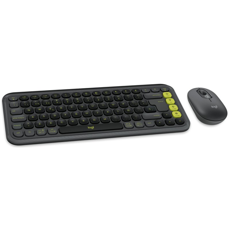 Detalle 2 de Logitech POP Icon Combo Pack: teclado y ratón Bluetooth en grafito y verde