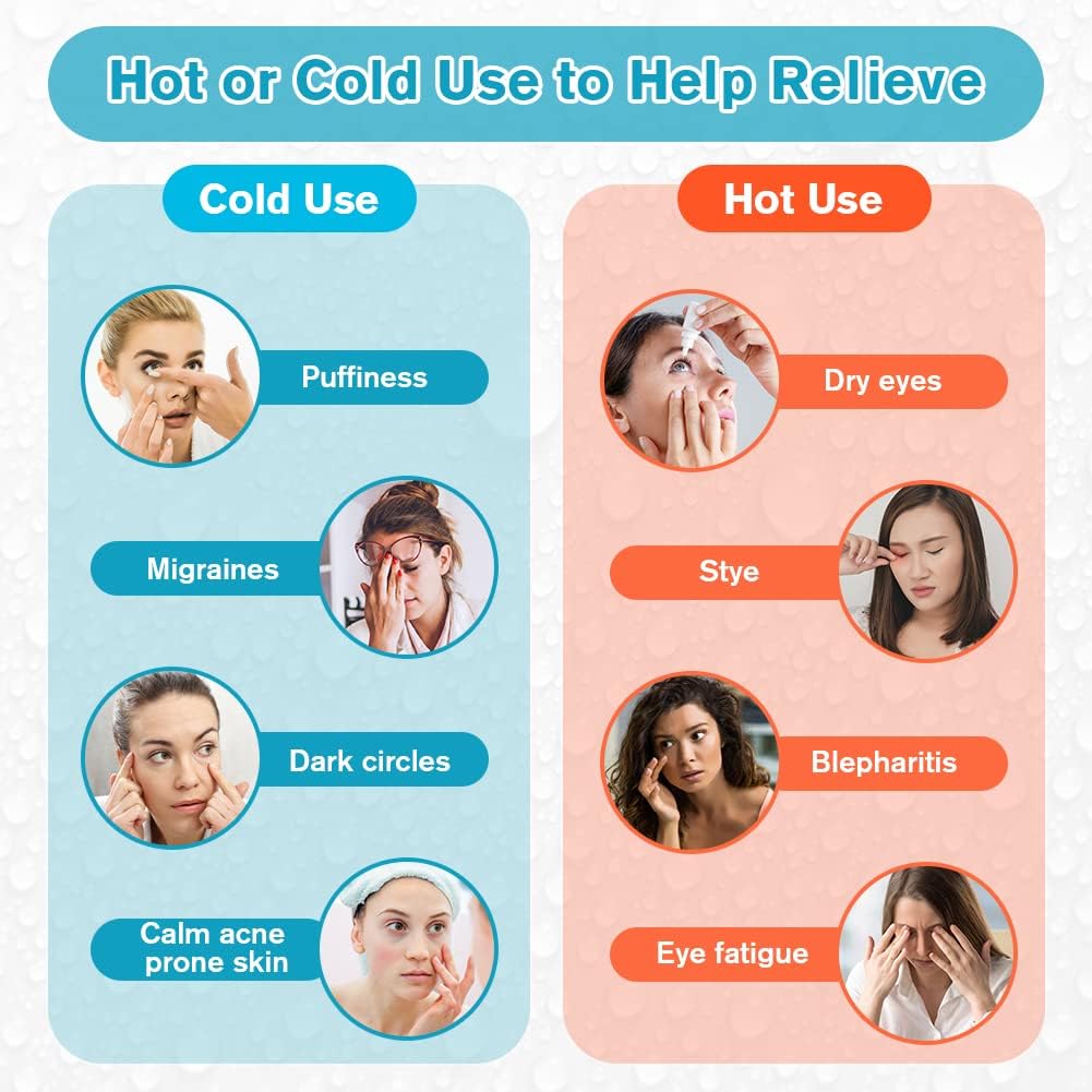 Detalle 2 de ACWOO Maschera per Occhi – Trattamento freddo/caldo riutilizzabile con design a doppia facciata