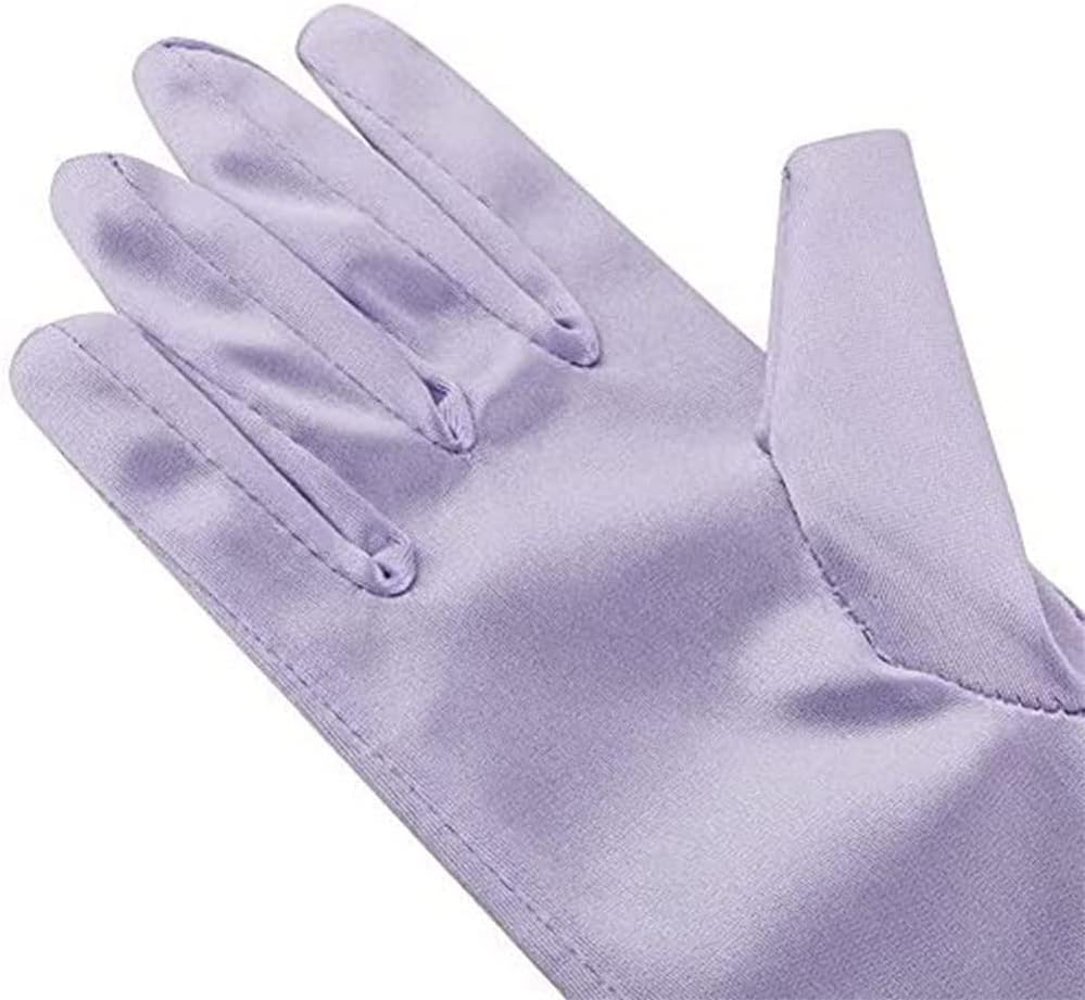 Detalle de Vicloon Set Costumi da Principessa con Tiara, Bacchetta, Guanti e Gioielli per Bambina (8–9 pezzi) in Giallo/Purple/Rosa/Blu