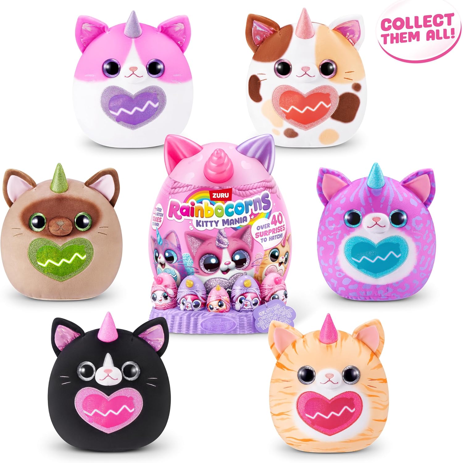 Thumbnail 1 de Rainbocorns Kitty Mania Orange Cat (POUNCEKIN) by ZURU plush toy
