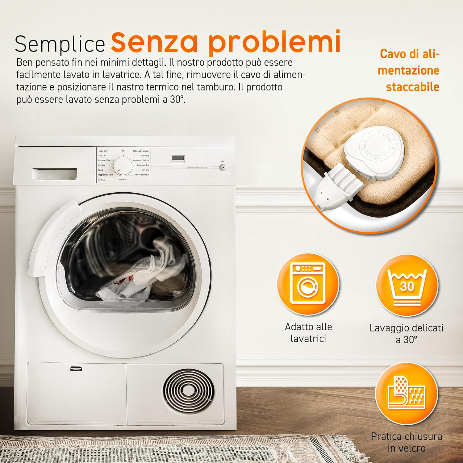Thumbnail 2 de sinnlein Cintura termica per schiena e reni con 3 livelli di temperatura e spegnimento automatico