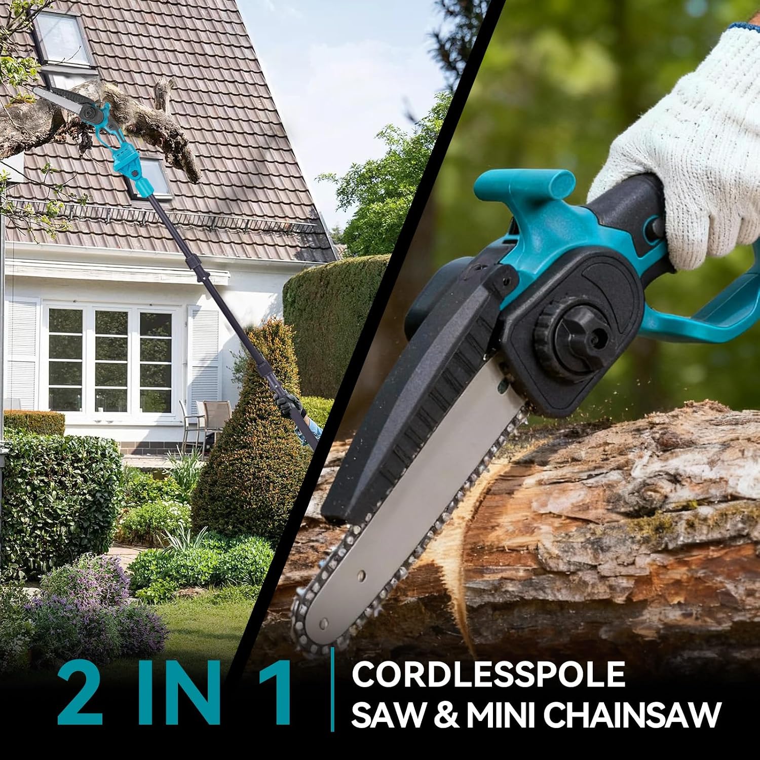 Detalle 2 de Yofidra Cordless Chainsaw 8" pole saw