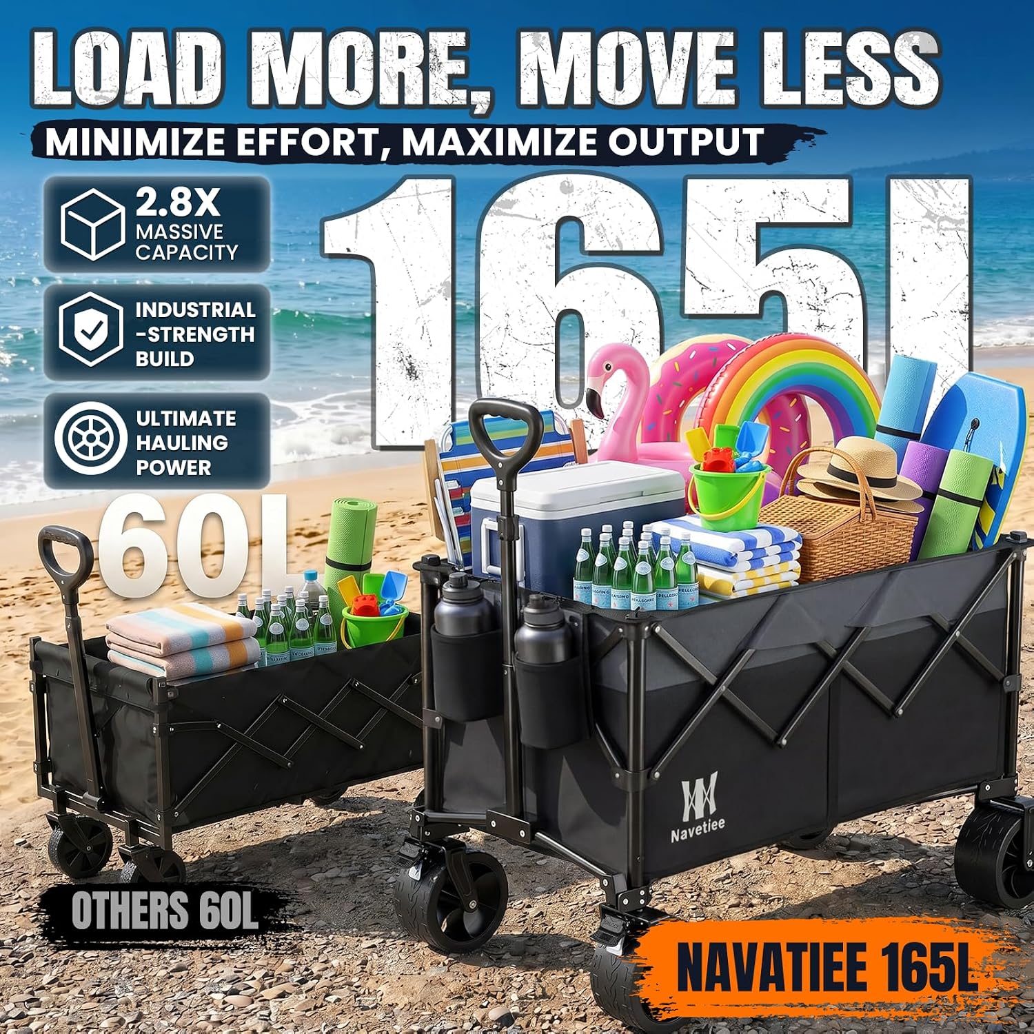 Detalle 2 de Navatiee Folding Wagon 165L Capacity