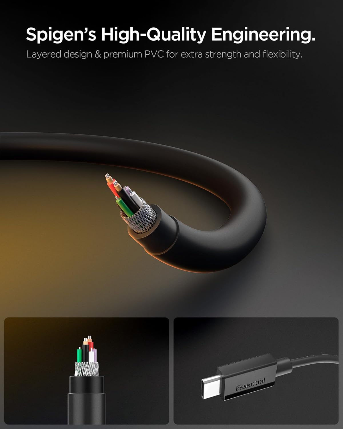 Thumbnail 4 de Spigen Essential Cavo USB Type-C a USB-C 60W (2 m) con ricarica rapida e trasferimento dati fino a 480 Mbps