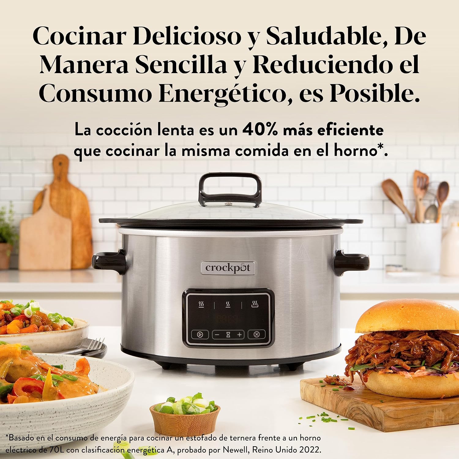 Thumbnail 4 de Crockpot Sizzle & Stew Olla digital, 3.5L, Acero inoxidable 🍲