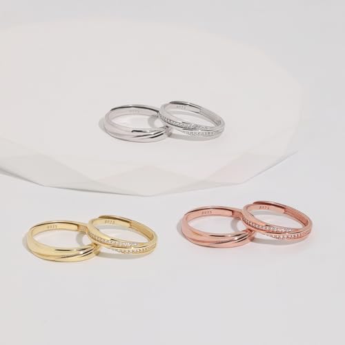 Thumbnail 8 de Meissa Anello coppia Argento 925 – Anello di fidanzamento regolabile