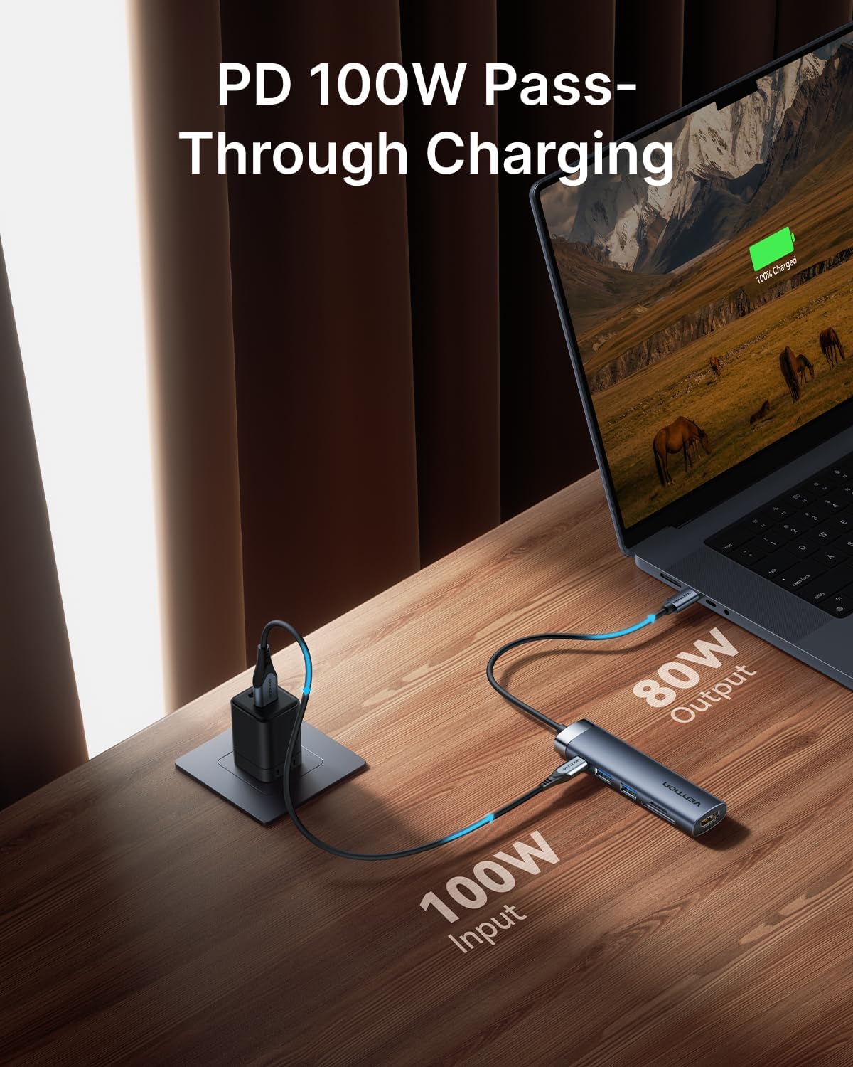 Thumbnail 2 de VENTION Hub USB C PD 100W 6 in 1