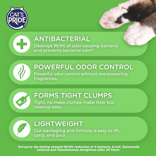 Detalle de Cat's Pride Antibacterial Litter, Odor-Eliminating Scented 12lb