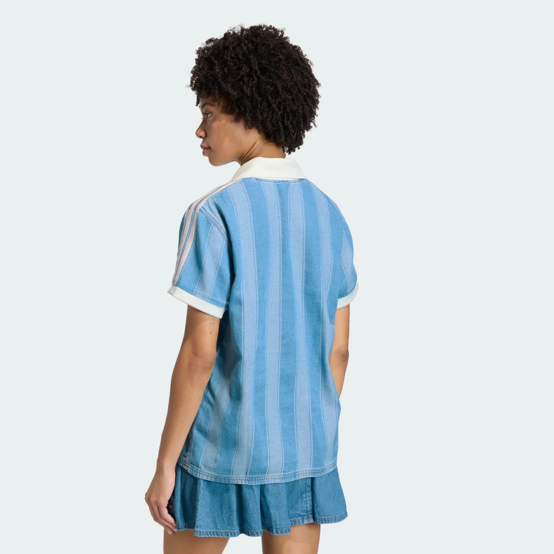 Thumbnail 1 de Camiseta de Fútbol de Tejido Denim Adidas – Azul