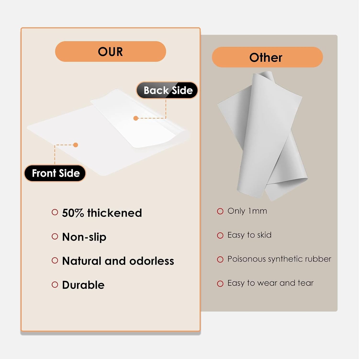 Thumbnail 6 de KitchenRaku Extra Large Silicone Mat for Worktops — 63x43cm, Non-Slip & Heat Resistant