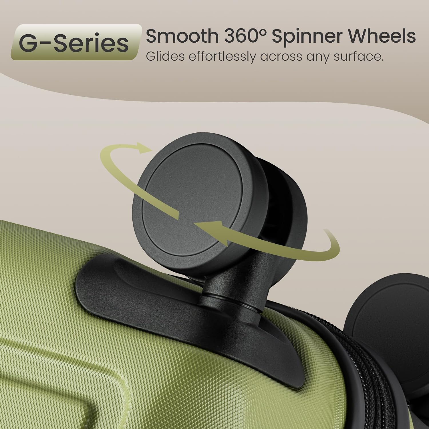 Thumbnail 2 de SHOWKOO Luggage Sets 3pcs 93L Olive Green