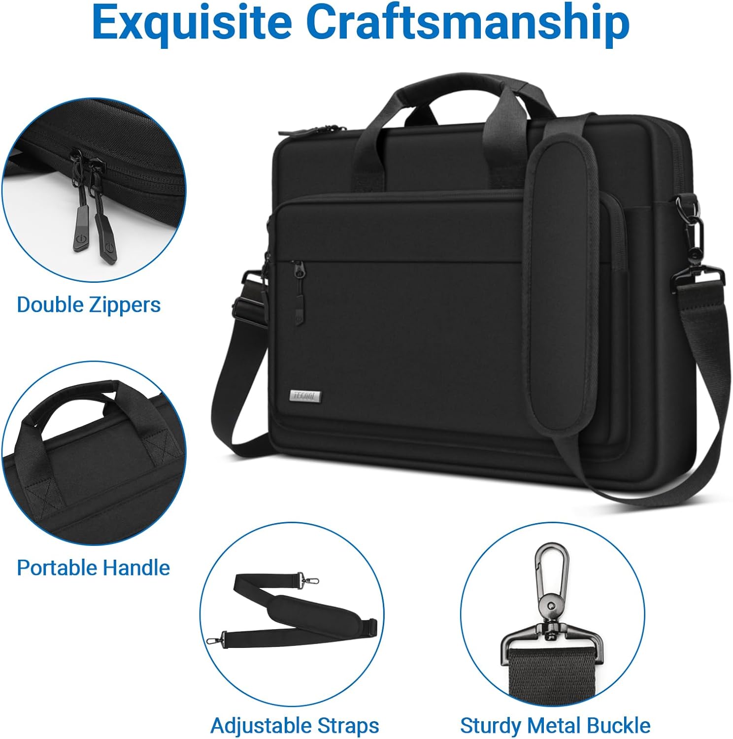 Thumbnail 3 de TECOOL 15.6 Laptoptasche für 16 Zoll Notebook