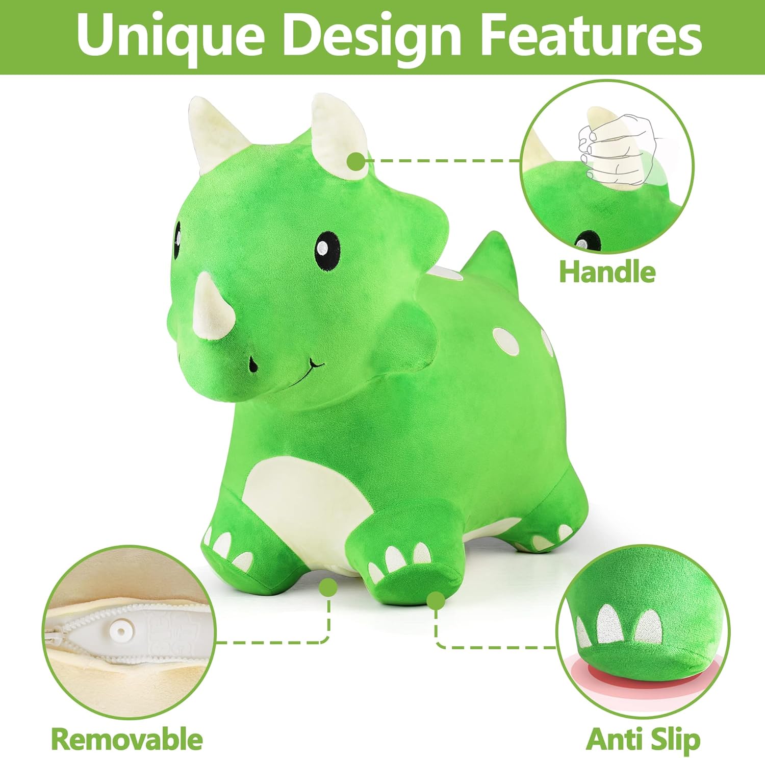Thumbnail 2 de iPlay iLearn Triceratops Dinosaur Hopper 2yr