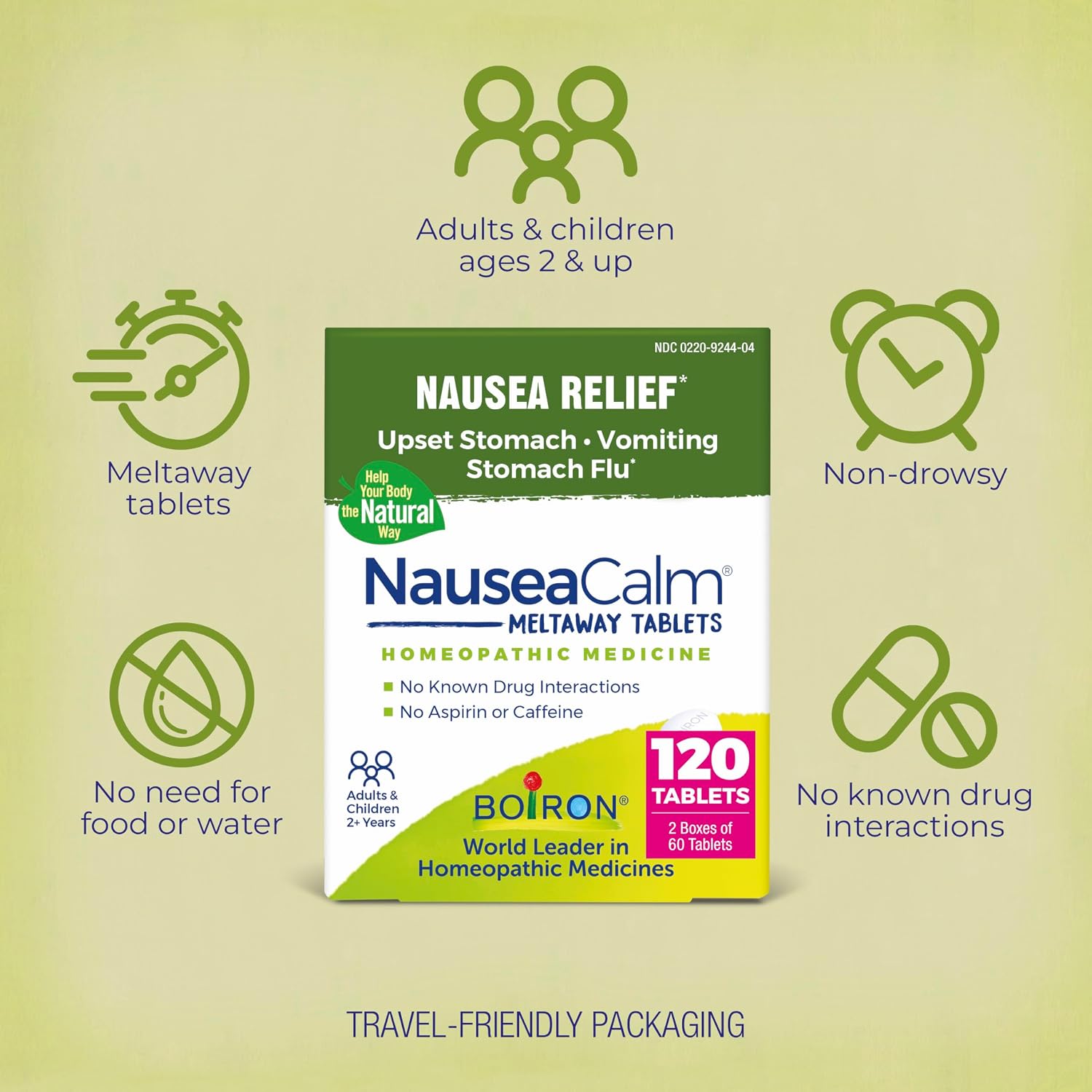 Detalle de Boiron Nausea Relief, 120 Count