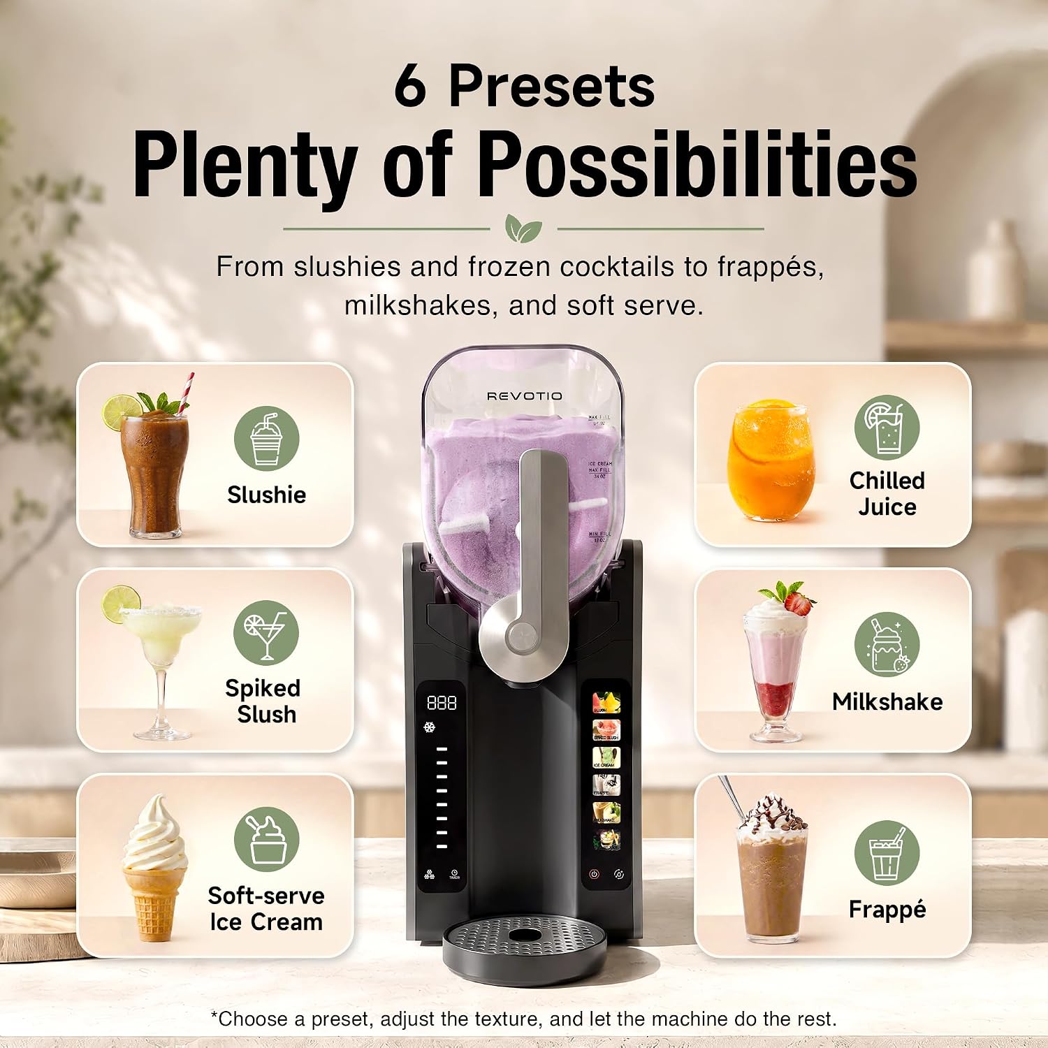 Detalle de REVOTIO Slushie Machine, 88 oz Tank