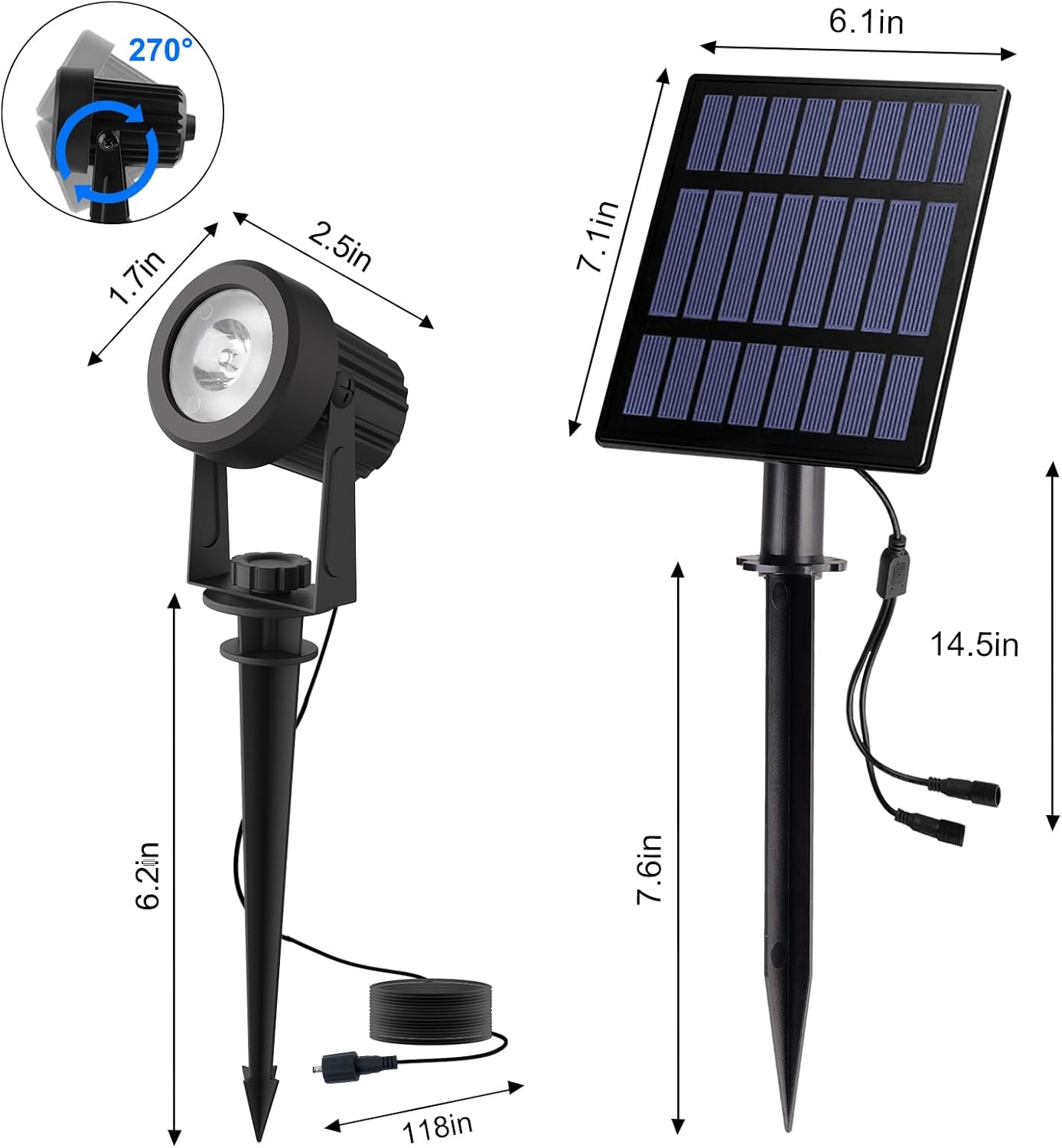 Thumbnail 4 de T-SUN Solar Gartenleuchte als Set (2 Stück) – IP65 Solarlampen mit Warmweiß 3000K