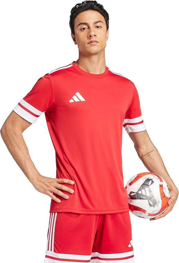 Detalle 2 de adidas Uomo SQUADRA25 camiseta manga corta Team Power Red 2 / White, M