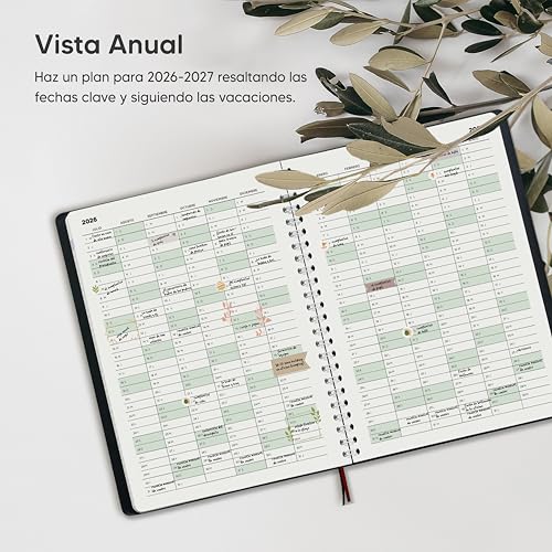 Detalle 2 de Agenda 2026-2027 Smart Panda: Planificador A5 con Vista Semanal y intervalos de 30 minutos
