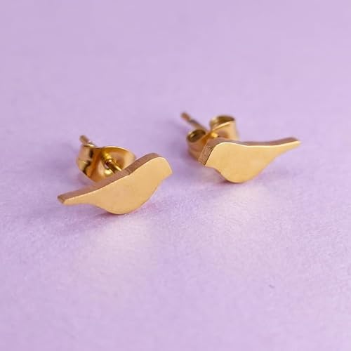 Thumbnail 7 de Goldene Vogel Ohrstecker Edelstahl Damen | bySantana