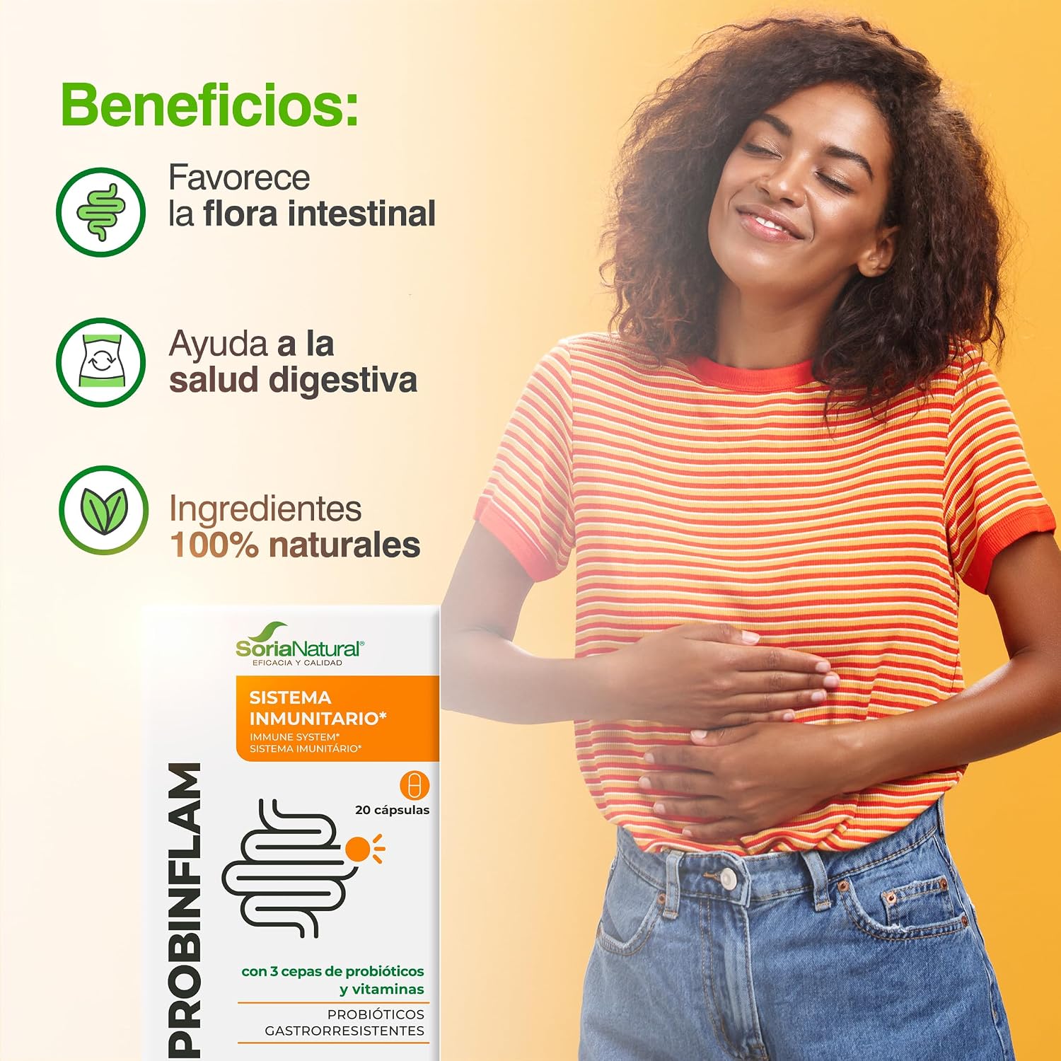 Detalle 2 de Soria Natural Probinflam 20 cápsulas 450mg