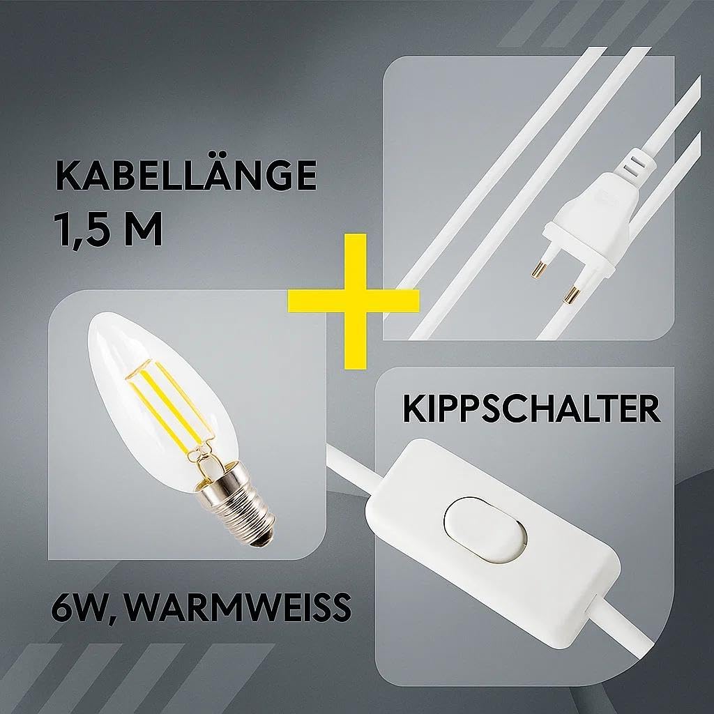 Thumbnail 6 de VOLIOS® Keramik Tischlampe – Dekolampe mit 6-Watt LED-Birne, warmweiß
