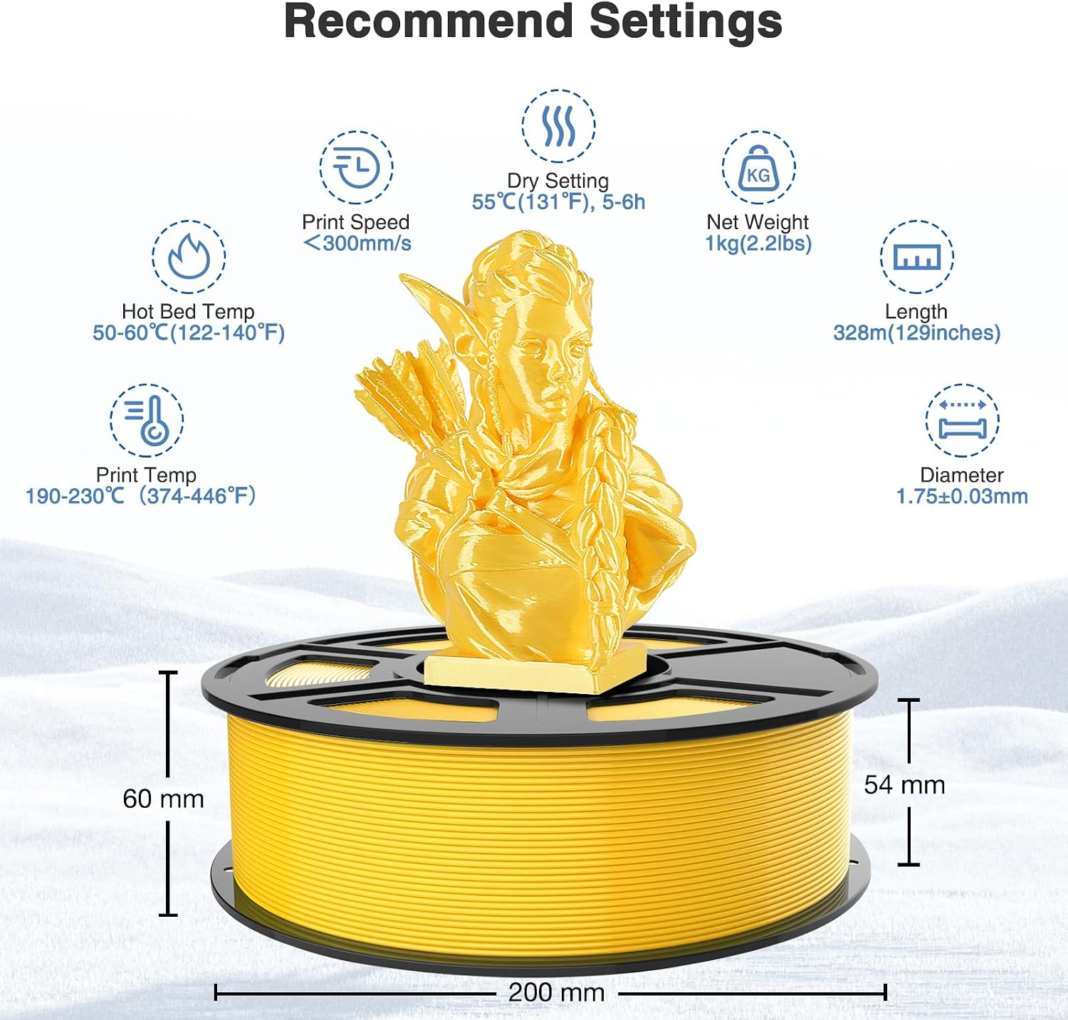 Detalle de Amoybaby Silk PLA Filament 1.75mm