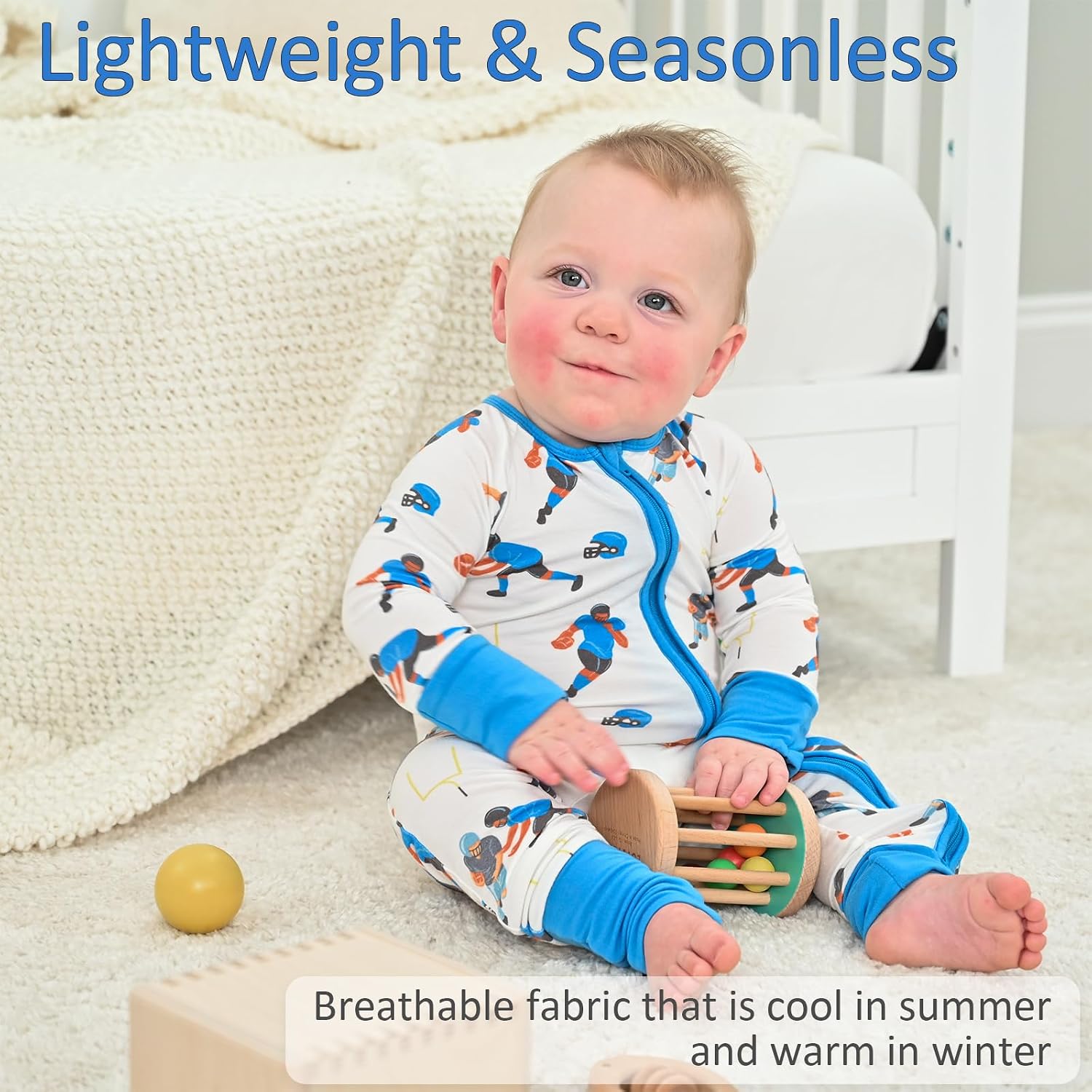 Detalle de LollyBanks Baby Pajamas in Bamboo Viscose